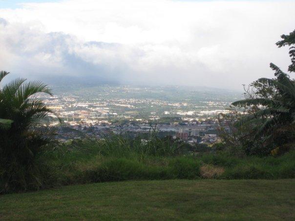 Overview of Central Valley in San Jose Costa Rica